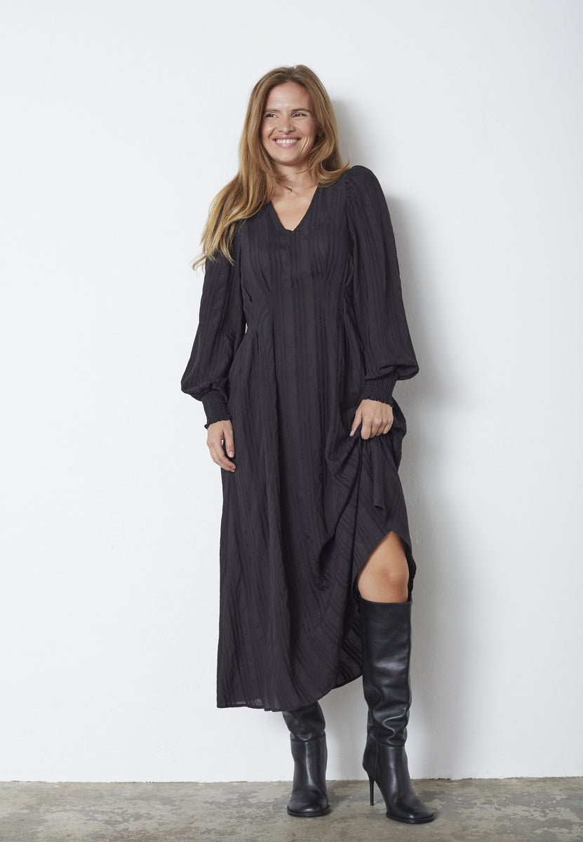 KesiCC Pleat LS Dress - Black - Co'couture