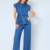 KimmyCC Pleat Top - Dark Denim - Co'couture