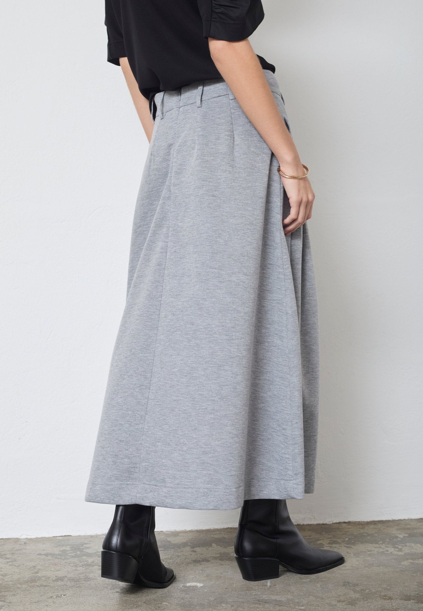 LanceCC Pleat Skirt - Grey Melange - Co'couture
