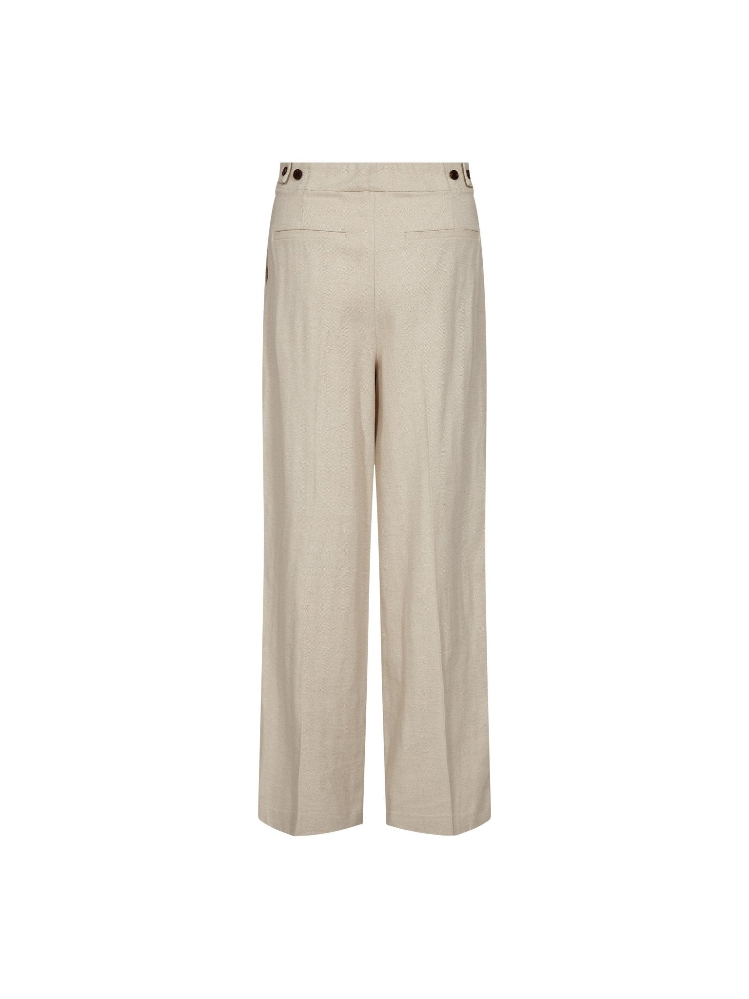 LeenaCC Linen Pleat Pant - Bone - Co'couture