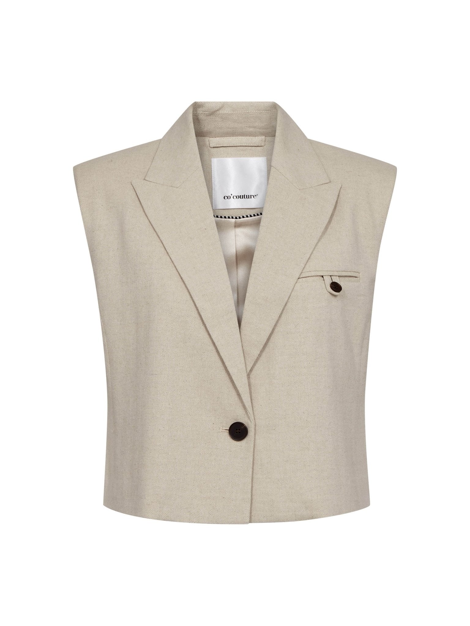 LeenaCC Linen Vest - Bone - Co'couture