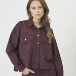 LeoCC Denim Crop Shirt - Winered - Co'couture