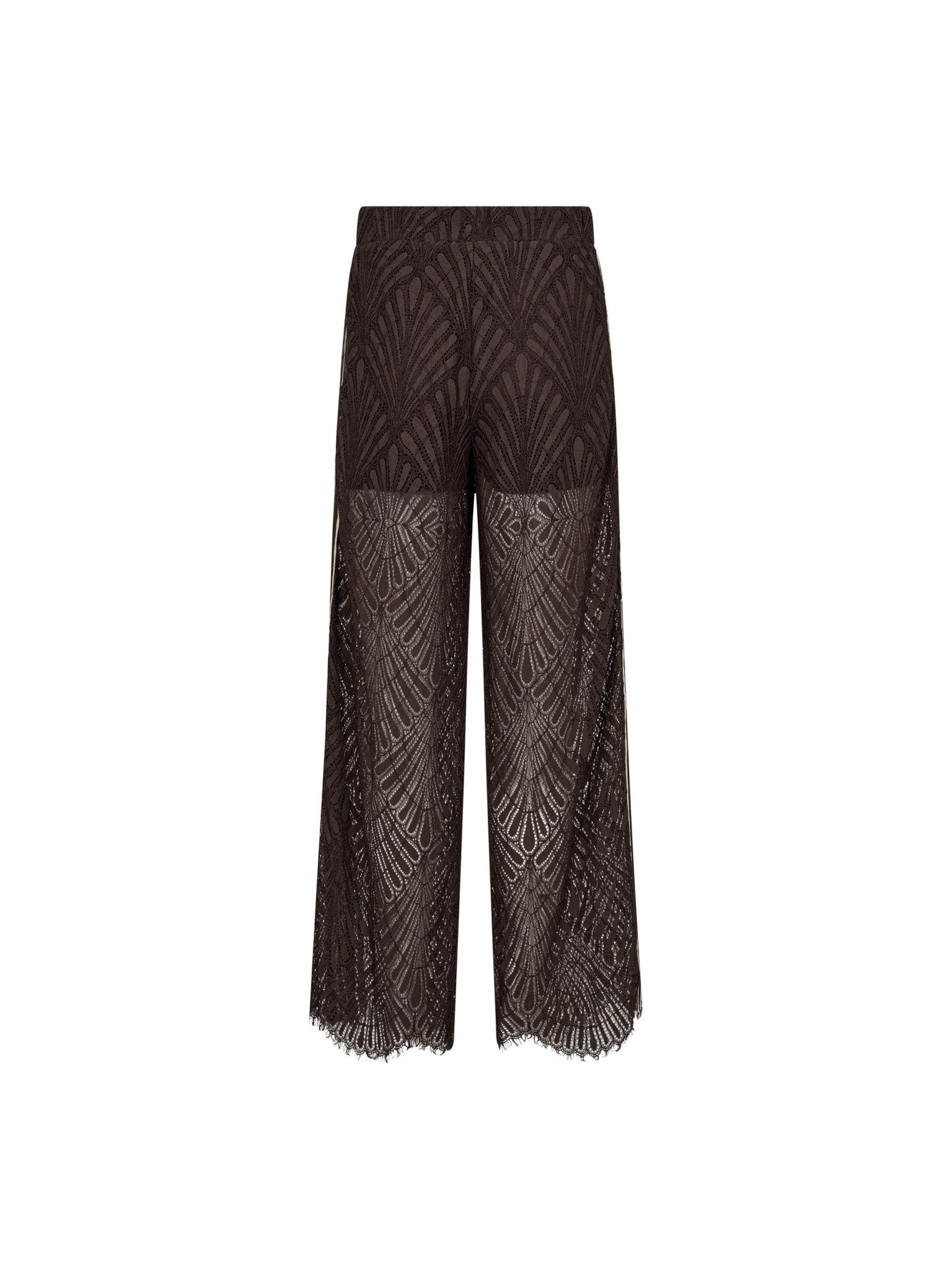 LetiCC Lace Panel LL Pant - Dark Brown - Co'couture