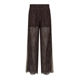 LetiCC Lace Panel LL Pant - Dark Brown - Co'couture