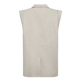 LisaCC Linen Wing Vest - Bone - Co'couture