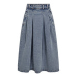 LovaCC Anya Pleat Skirt - Denim blue - Co'couture