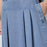 LovaCC Anya Pleat Skirt - Denim blue - Co'couture