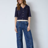 LueCC Crop Cardigan - Navy - Co'couture