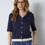 LueCC Crop Cardigan - Navy - Co'couture