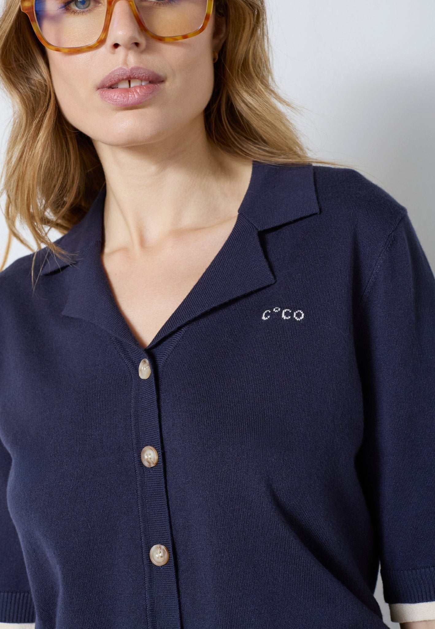 LueCC Crop Cardigan - Navy - Co'couture