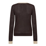 LueCC Pointelle Cardigan - Dark Brown - Co'couture