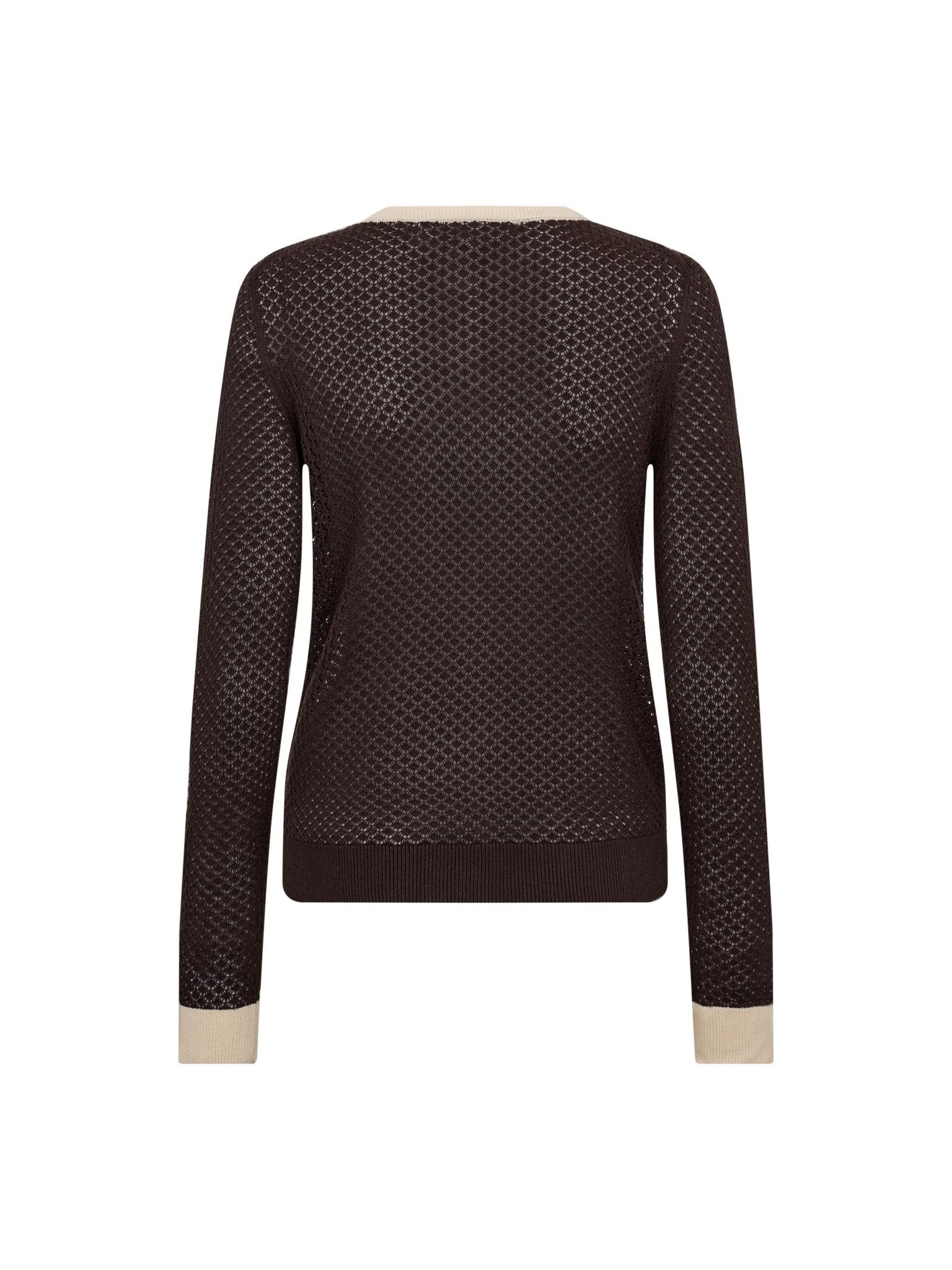 LueCC Pointelle Cardigan - Dark Brown - Co'couture