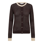LueCC Pointelle Cardigan - Dark Brown - Co'couture