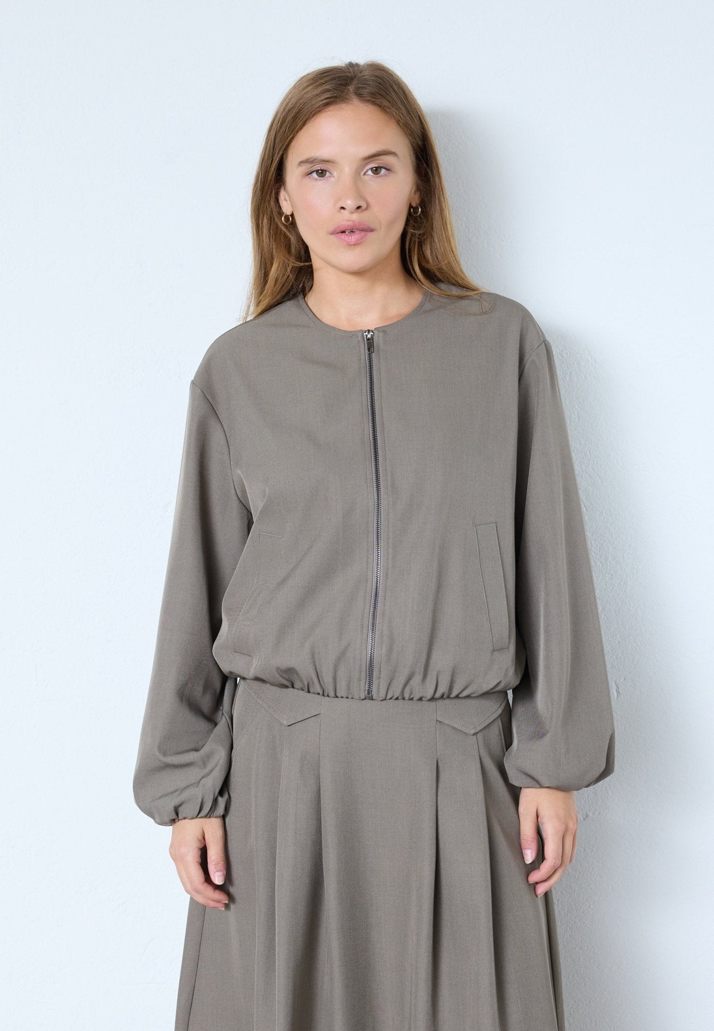 LunaCC Balloon Zip Jacket - Walnut - Co'couture