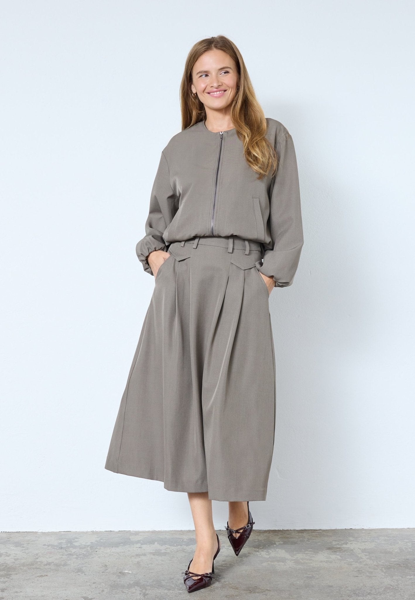 LunaCC Balloon Zip Jacket - Walnut - Co'couture