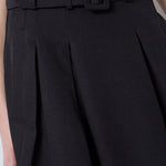LunaCC Belt Midi Pleat Skirt - Black - Co'couture