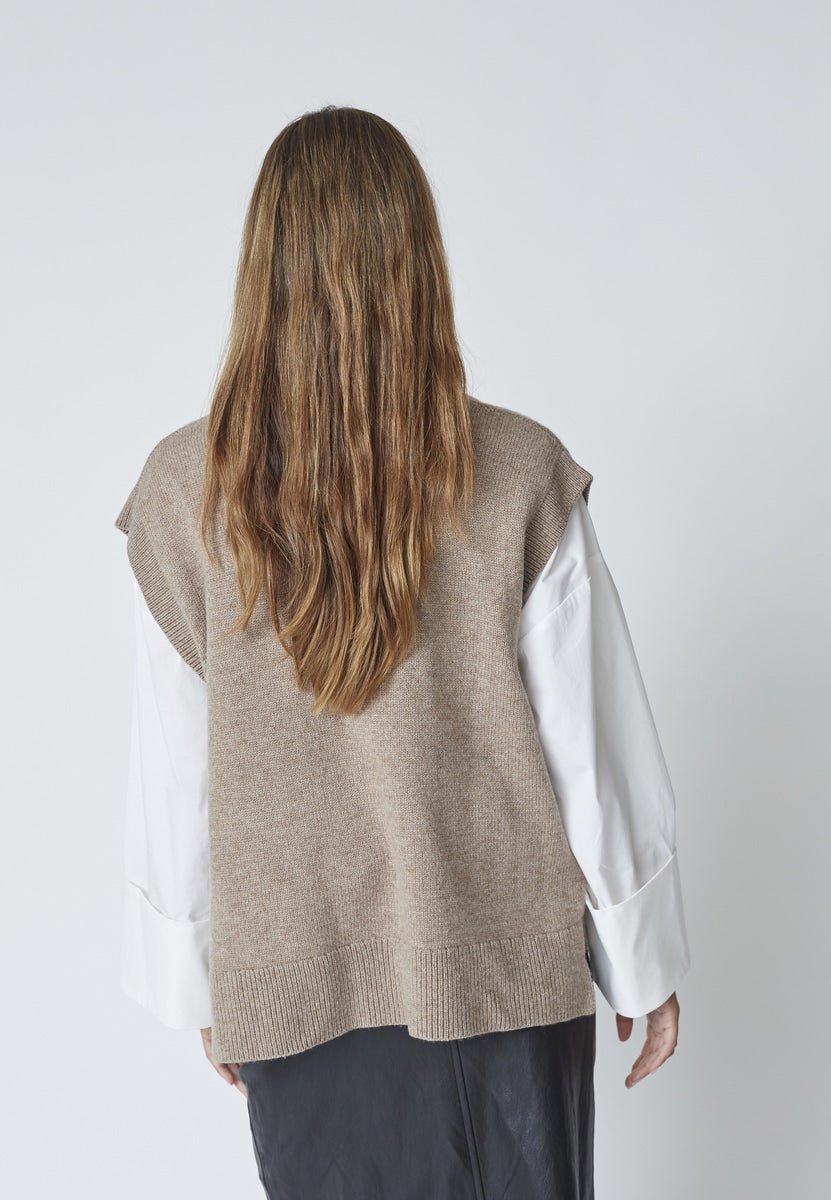 MajaCC V - Knit Vest - Latté - Co'couture