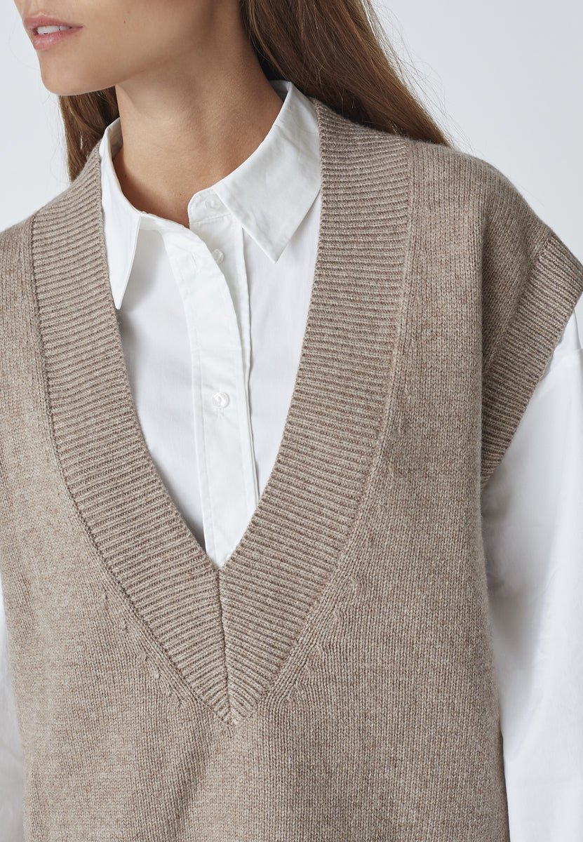 MajaCC V - Knit Vest - Latté - Co'couture