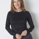 MannyCC Lurex Emb L/S Tee - Black - Co'couture