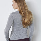 MannyCC Lurex Emb L/S Tee - Silver - Co'couture