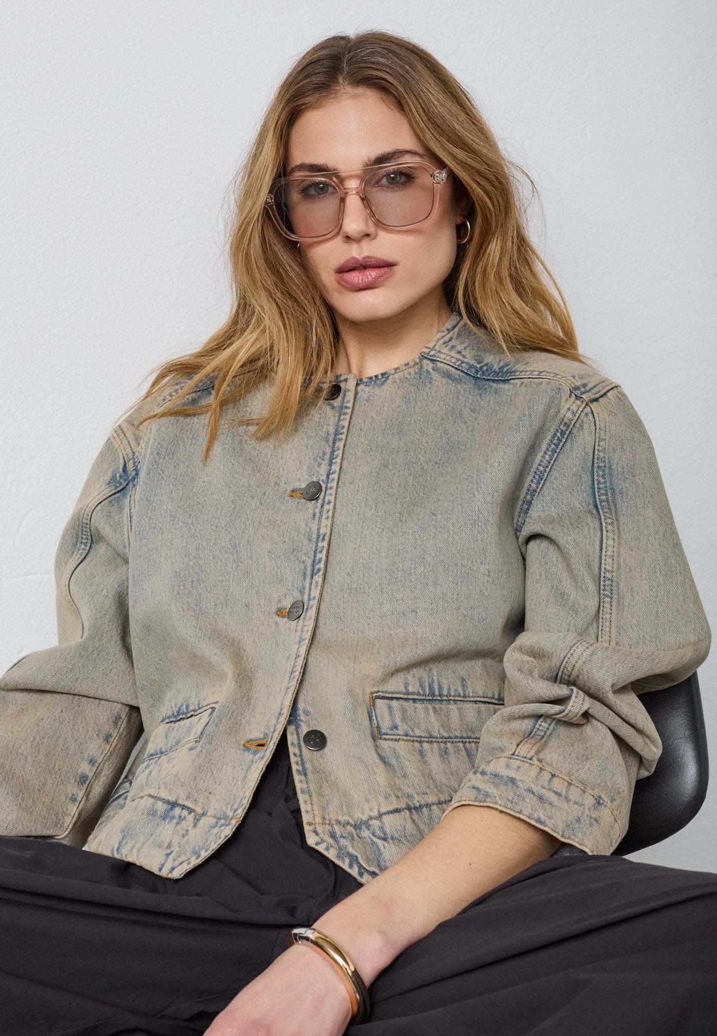 MauraCC Denim Jacket - Sand - Co'couture