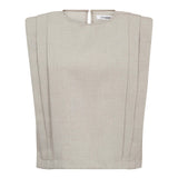 MavaCC Padded Pleat Top - Bone - Co'couture