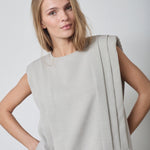 MavaCC Padded Pleat Top - Bone - Co'couture