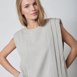 MavaCC Padded Pleat Top - Bone - Co'couture