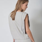 MavaCC Padded Pleat Top - Bone - Co'couture