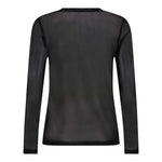 Mesh O - Neck Blouse - Black - Co'couture
