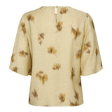 MylaCC Flower Drape SS Blouse - PaleYellow - Co'couture