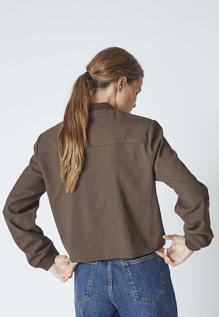 New BostonCC Crop Jacket - Walnut - Co'couture