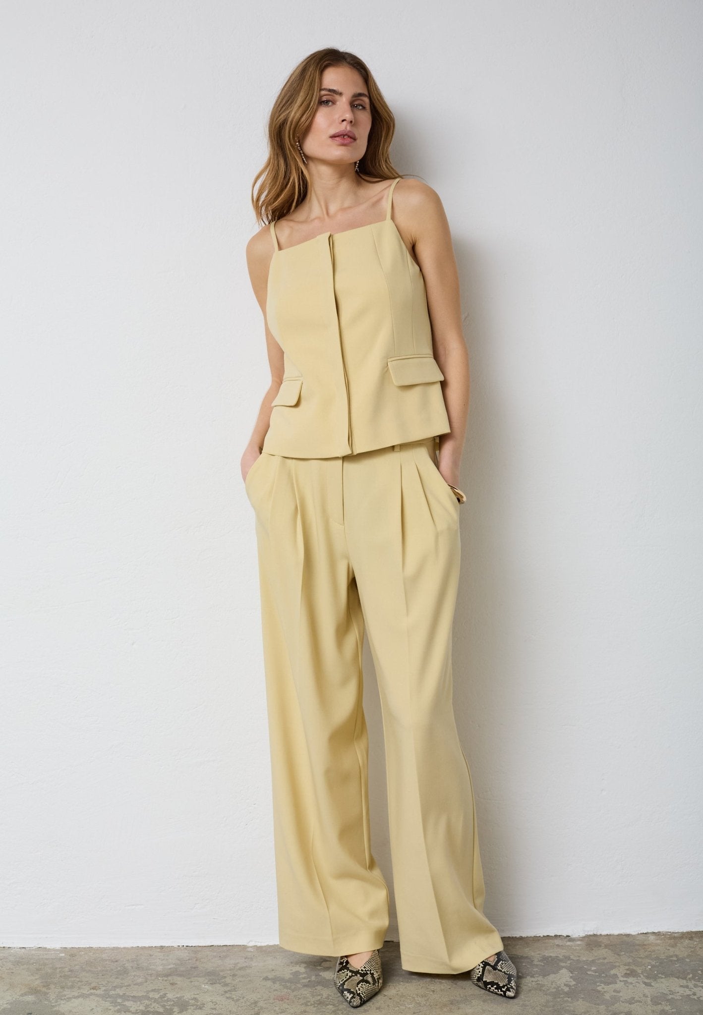 NilanCC Tailored Top - PaleYellow - Co'couture