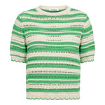 OdetteCC Stripe SS O - Knit - Green - Co'couture
