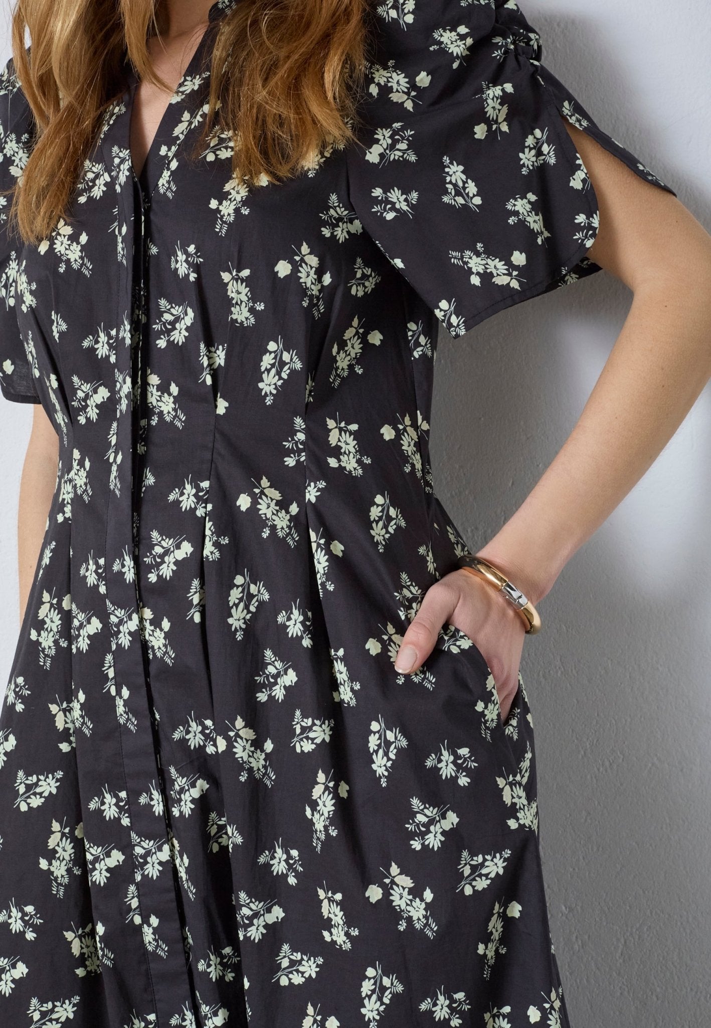 OliviaCC Flower Pleat Dress - Black - Co'couture