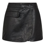 PhoebeCC Leather Wrap Skort - Black - Co'couture