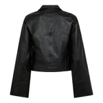 PhoebeCC Leather Zip V - Shirt - Black - Co'couture
