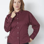 PoppyCC Eyelet Tie Shirt - Winered - Co'couture