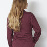 PoppyCC Eyelet Tie Shirt - Winered - Co'couture