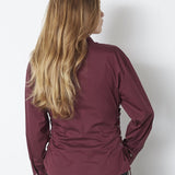 PoppyCC Eyelet Tie Shirt - Winered - Co'couture