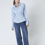 PoppyCC Pleat Waist Shirt - Pale Blue - Co'couture