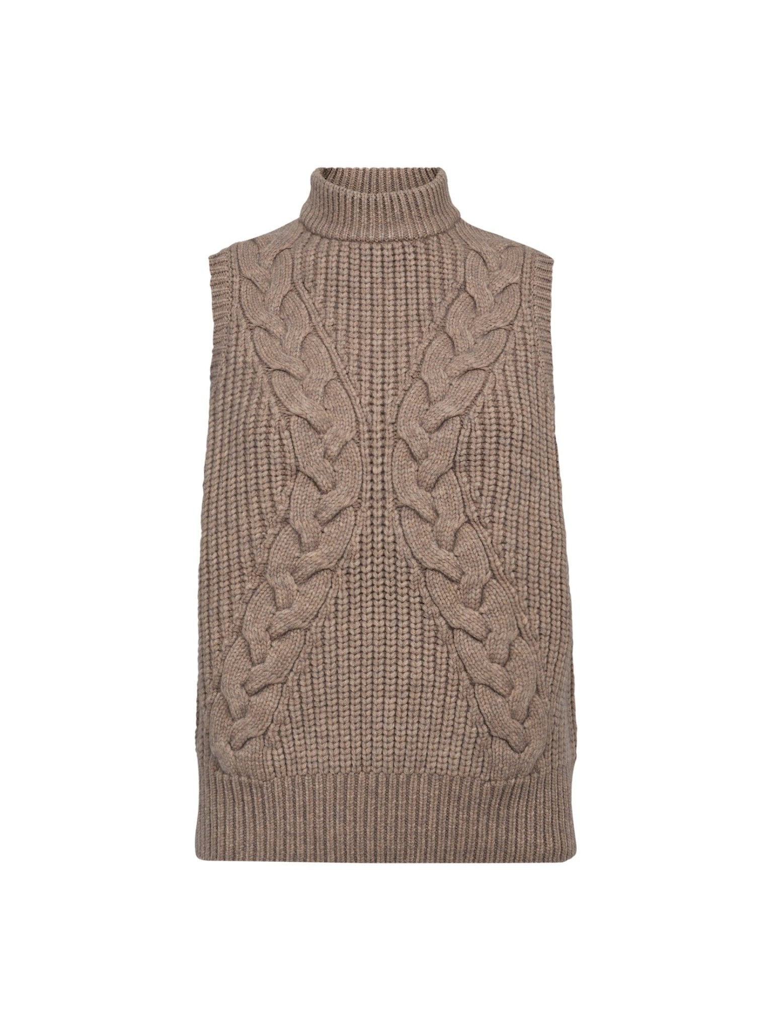 RowCC Cable Knit Top - Champagne - Co'couture