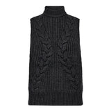 RowCC Cable Knit Top - Dark Grey - Co'couture