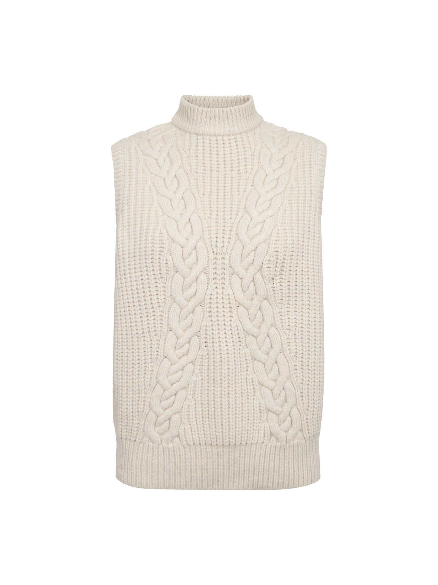 RowCC Cable Knit Top - Ivory - Co'couture