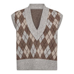 RowCC Check Vest - Walnut - Co'couture