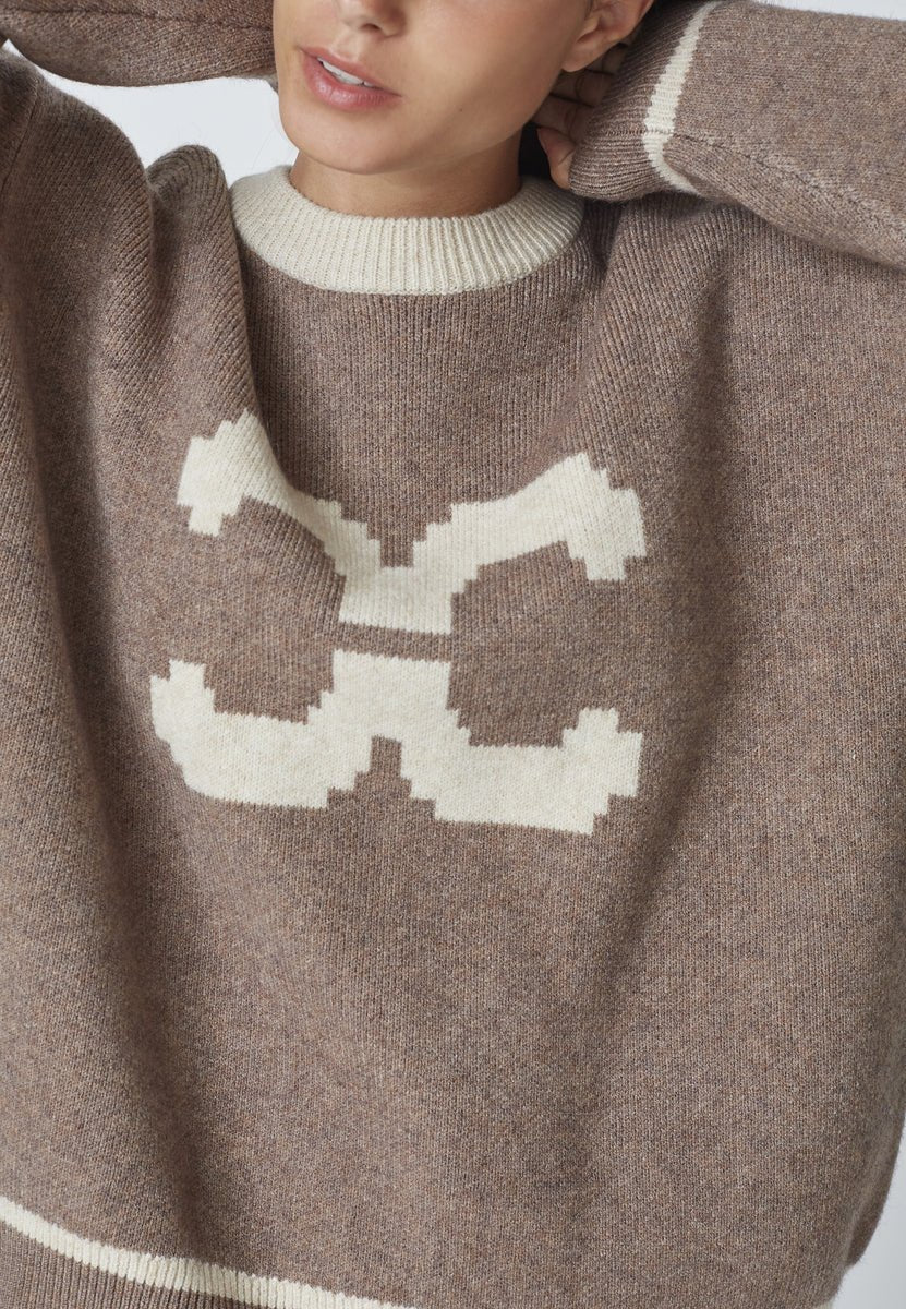 RowCC Coco Logo Knit - Walnut - Co'couture