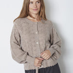 RowCC Pointelle Tie Cardigan - Champagne - Co'couture