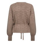 RowCC Pointelle Tie Cardigan - Champagne - Co'couture