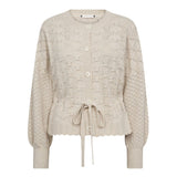RowCC Pointelle Tie Cardigan - Ivory - Co'couture