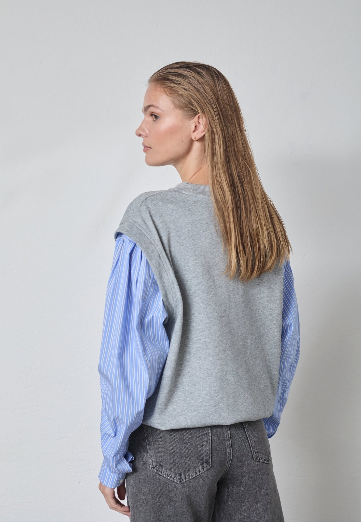 SabinaCC Mix Shirt Sweat - Light Grey - Co'couture